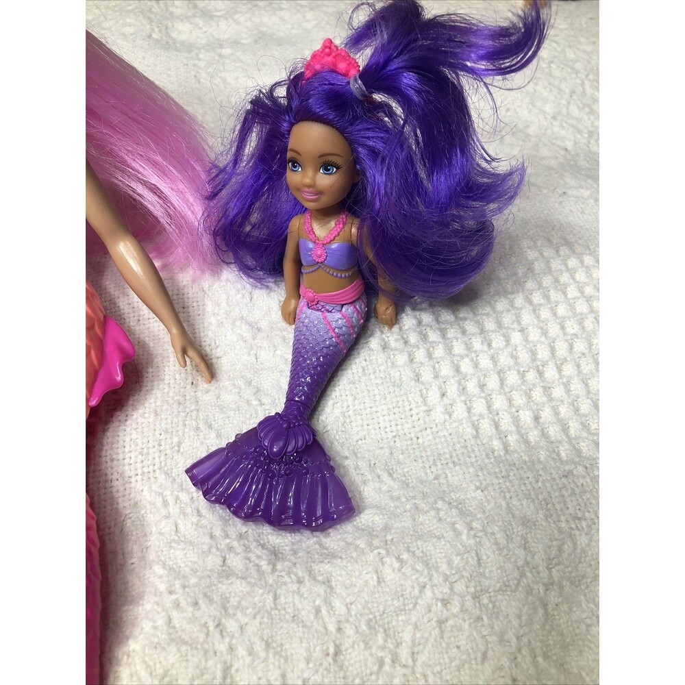 Barbie Dreamtopia Mermaid Tail Doll Lot 1 Barbie and 2 Chelsea Mermaid Dolls - Picture 4 of 12